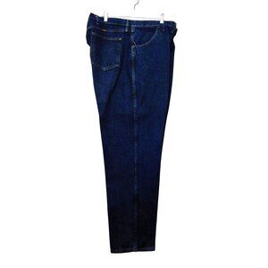 Rustler Jeans Mens 46x32 Actual L 33 Blue Denim Dark Wash Pockets 100% Cotton